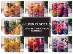 Golden Tropicals 1 Tumbler Wrap - CraftNest - Digital Crafting and Art