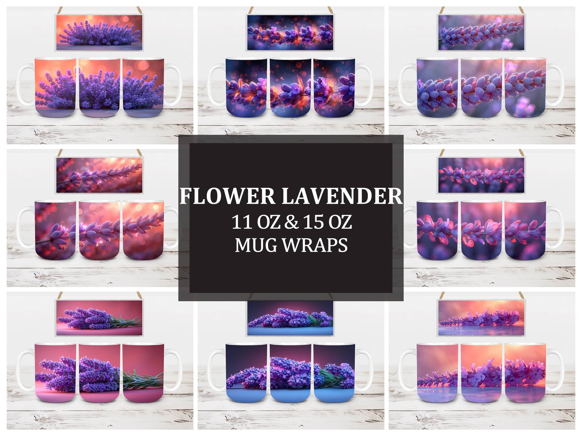 Flower Lavender 2 Mug Wrap - CraftNest