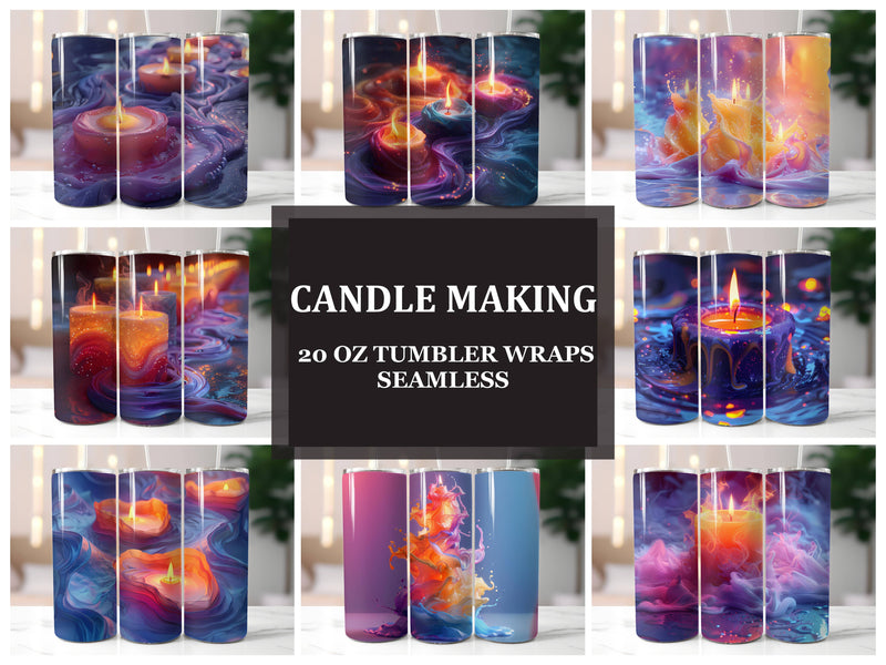 Candle Making 3 Tumbler Wrap - CraftNest - Digital Crafting and Art