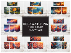 Bird Watching 3 Mug Wrap - CraftNest - Digital Crafting and Art