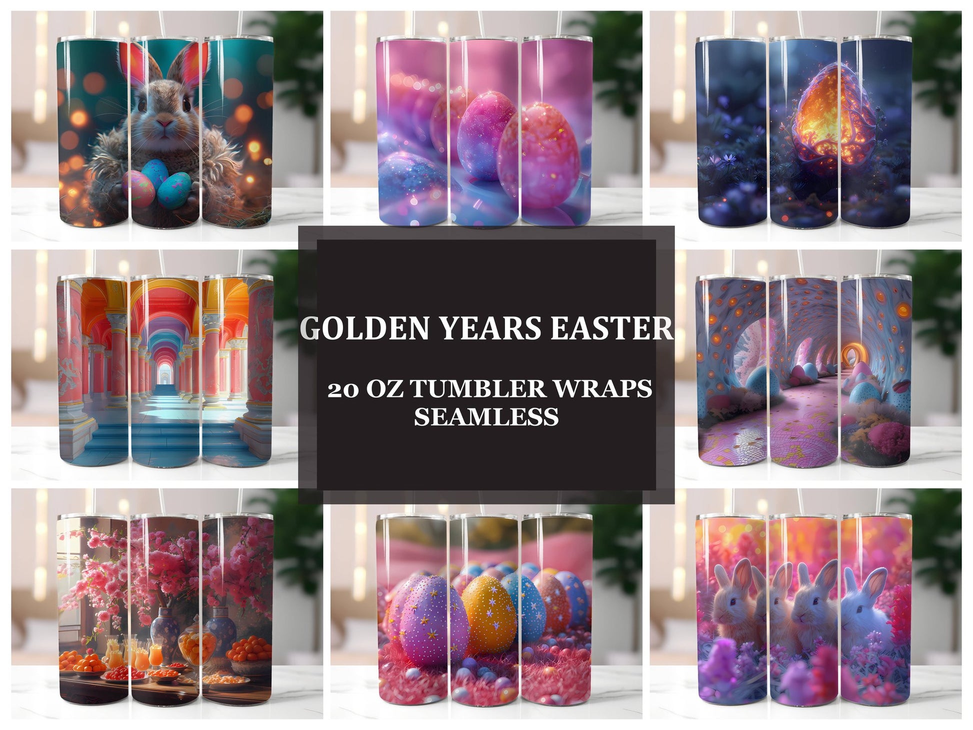 Golden Years Easter 2 Tumbler Wrap - CraftNest