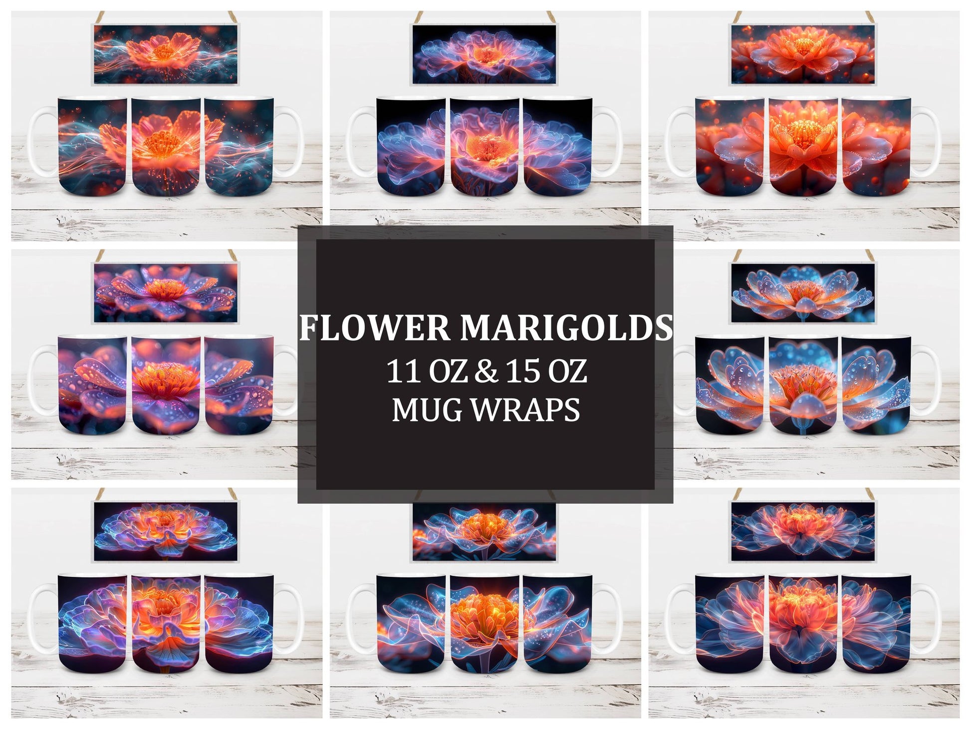 Flower Marigolds 6 Mug Wrap - CraftNest