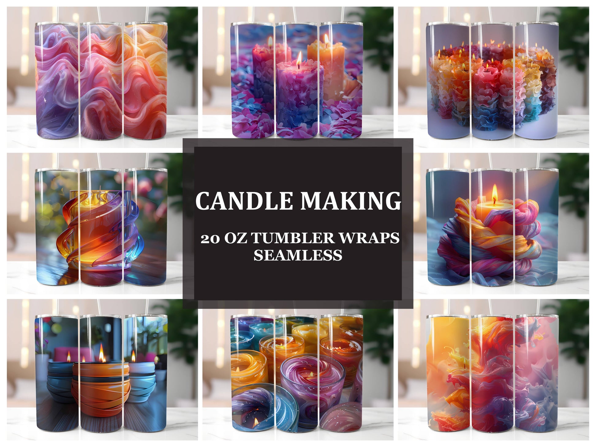 Candle Making 5 Tumbler Wrap - CraftNest - Digital Crafting and Art