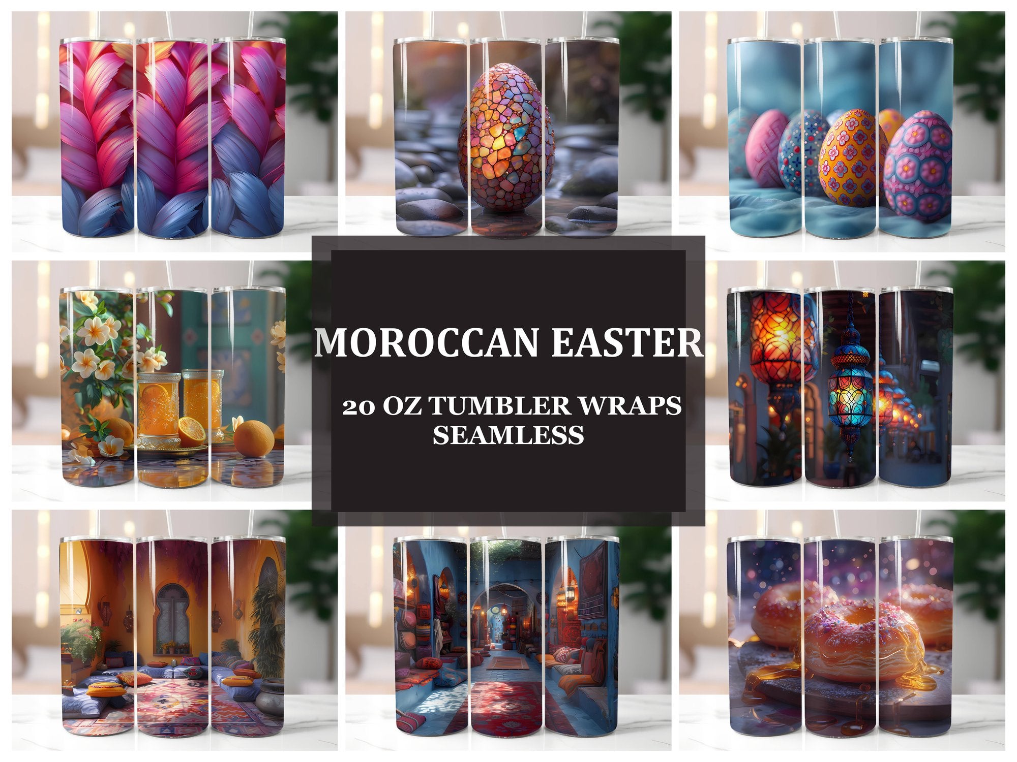Moroccan Easter 3 Tumbler Wrap - CraftNest