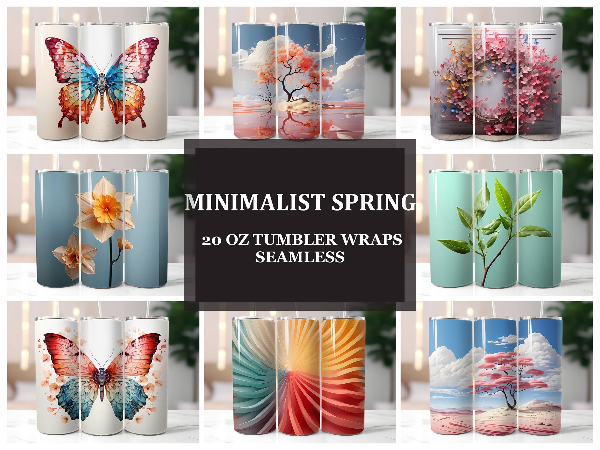 Minimalist Spring 5 Tumbler Wrap - CraftNest