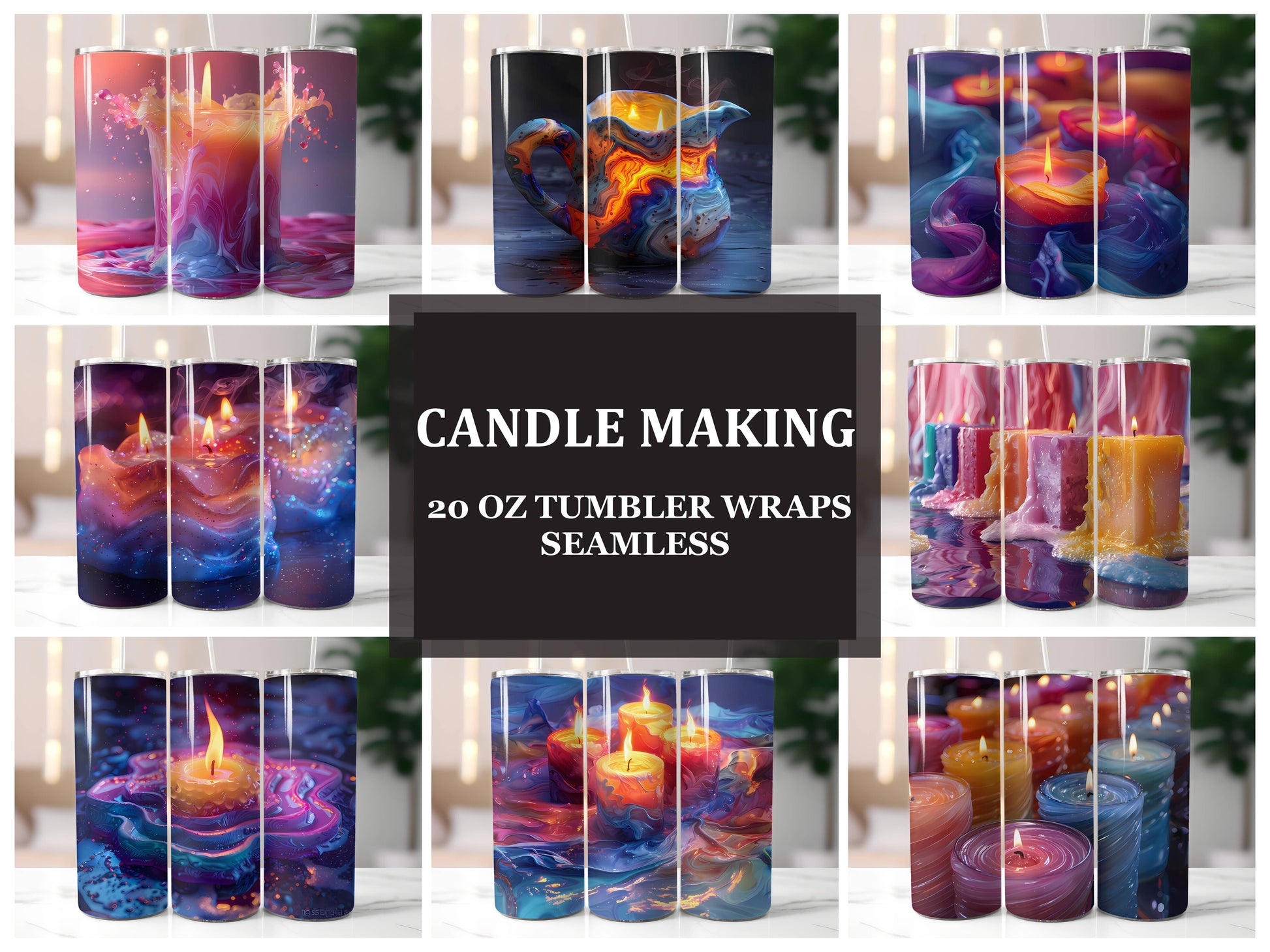 Candle Making 6 Tumbler Wrap - CraftNest - Digital Crafting and Art