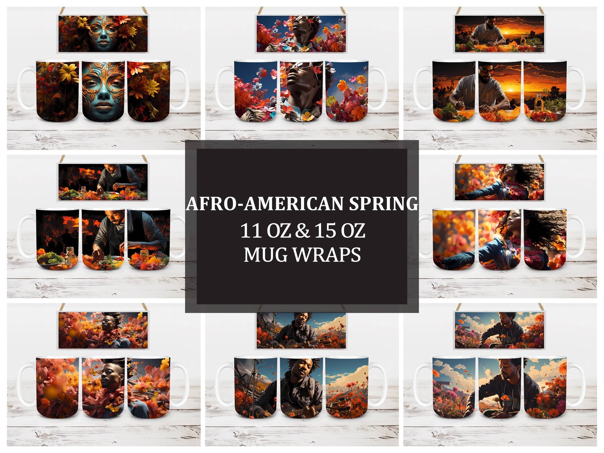 Afro-American Spring 2 Mug Wrap - CraftNest