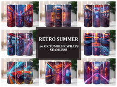 Retro Summer 4 Tumbler Wrap - CraftNest - Digital Crafting and Art