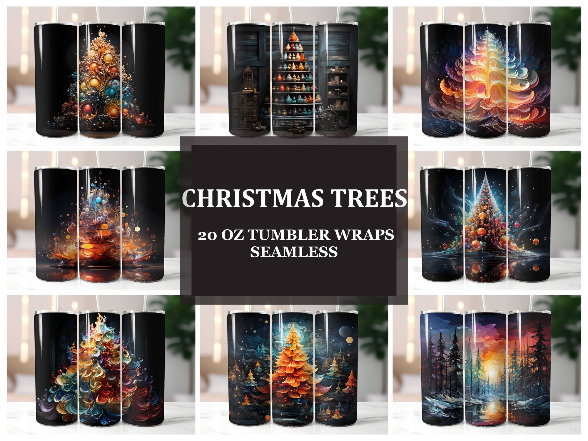 Christmas Trees Tumbler Wrap - CraftNest