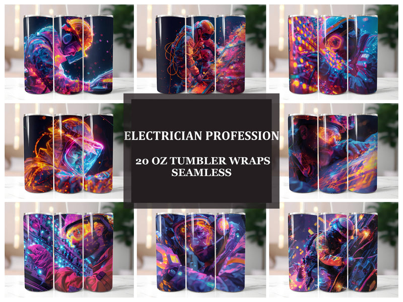 Electrician Profession 2 Tumbler Wrap - CraftNest - Digital Crafting and Art