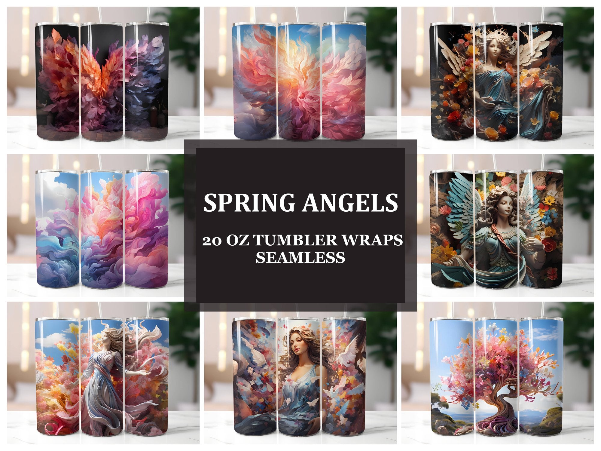 Spring Angels 2 Tumbler Wrap - CraftNest