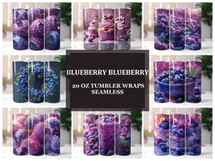 Blueberry 4 Tumbler Wrap - CraftNest - Digital Crafting and Art