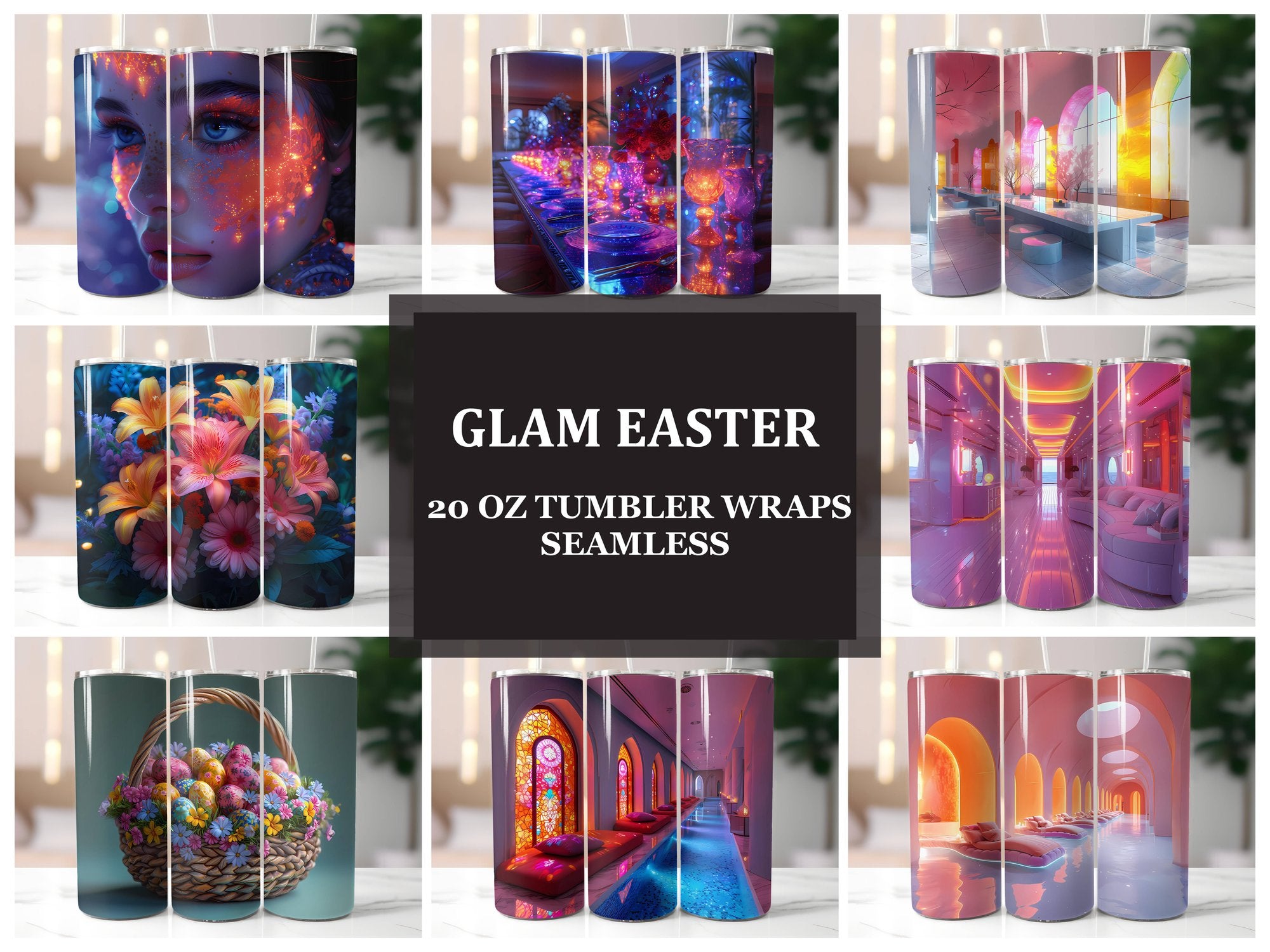 Glam Easter 1 Tumbler Wrap - CraftNest