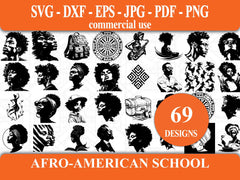 Afro American Back To School SVG Bundle - CraftNest - Digital Crafting and Art