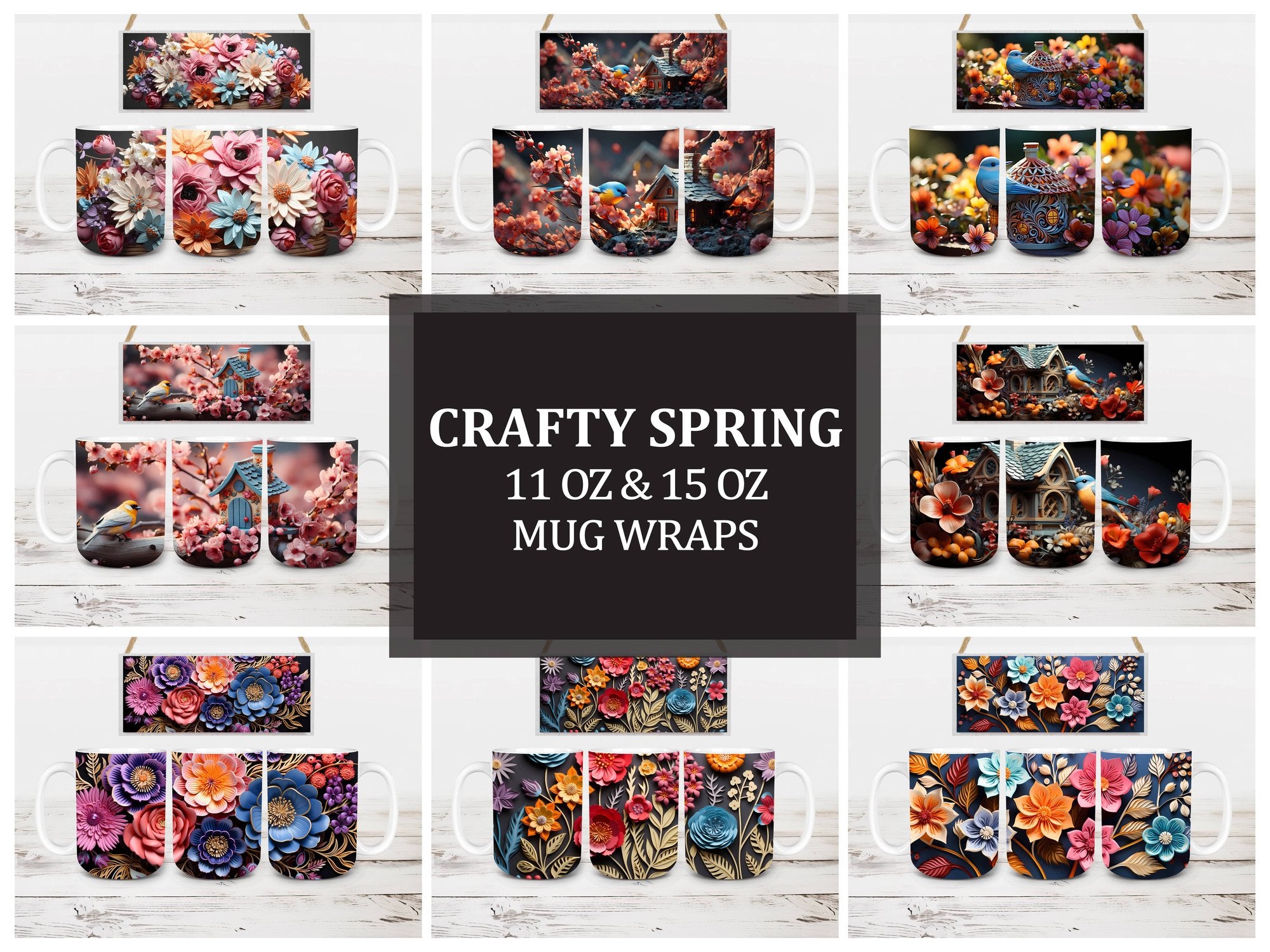 Crafty Spring 4 Mug Wrap - CraftNest