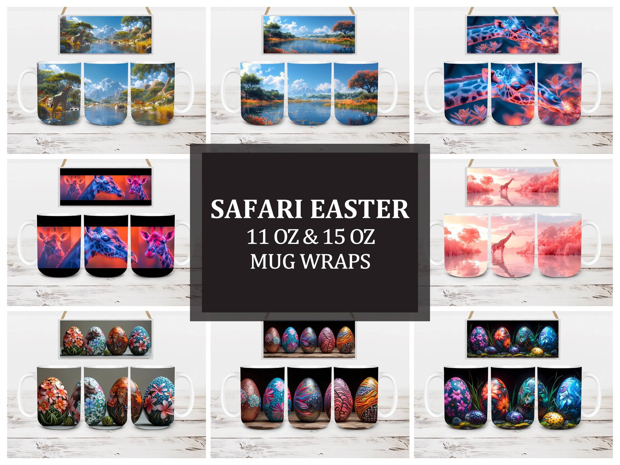 Safari Easter 4 Mug Wrap - CraftNest
