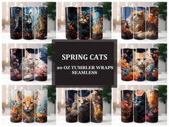 Spring Cats 4 Tumbler Wrap - CraftNest