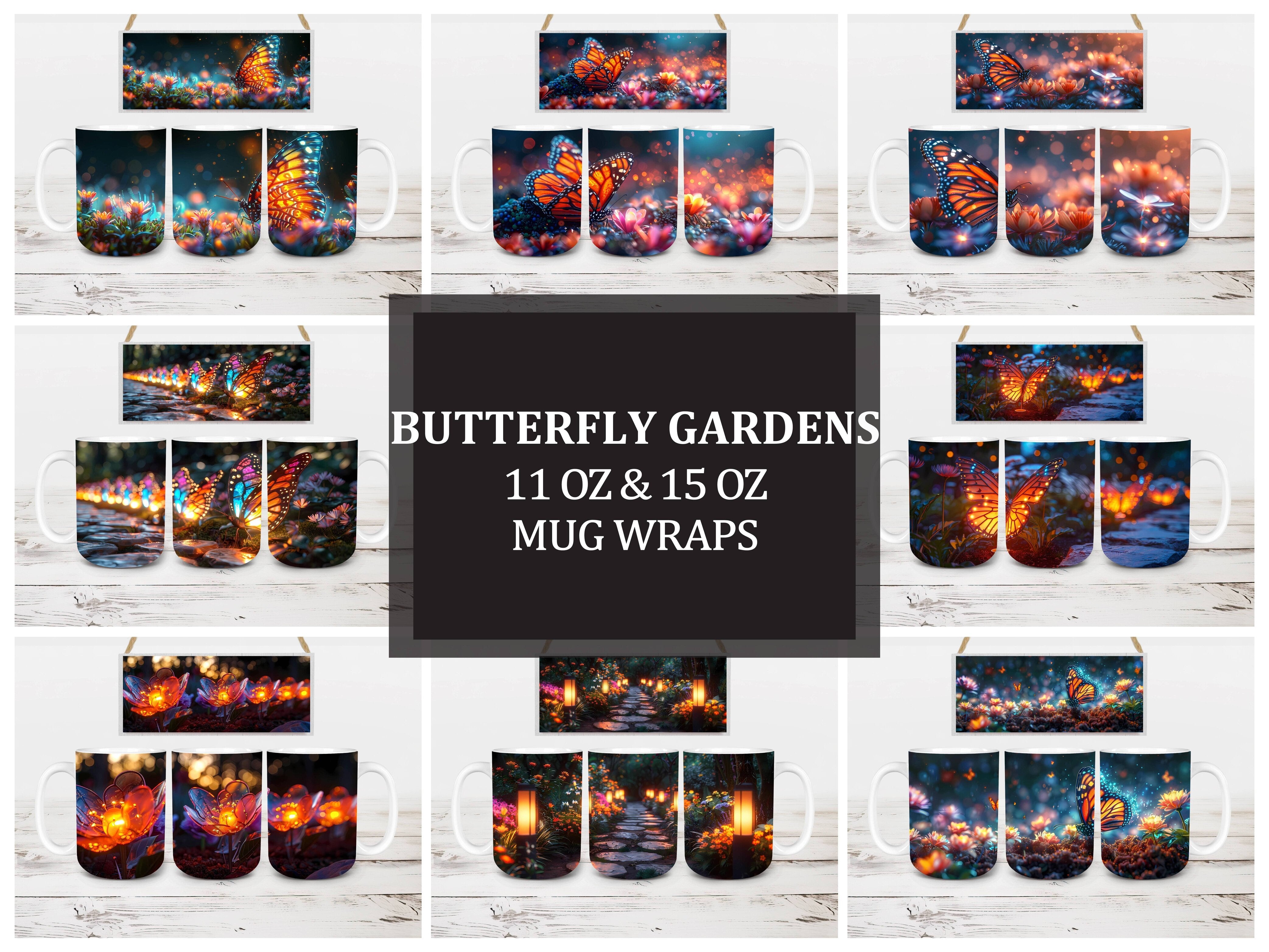 Butterfly Gardens 4 Mug Wrap