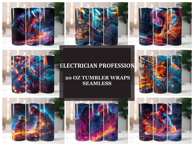 Electrician Profession 5 Tumbler Wrap - CraftNest - Digital Crafting and Art