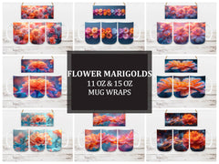 Flower Marigolds 1 Mug Wrap - CraftNest