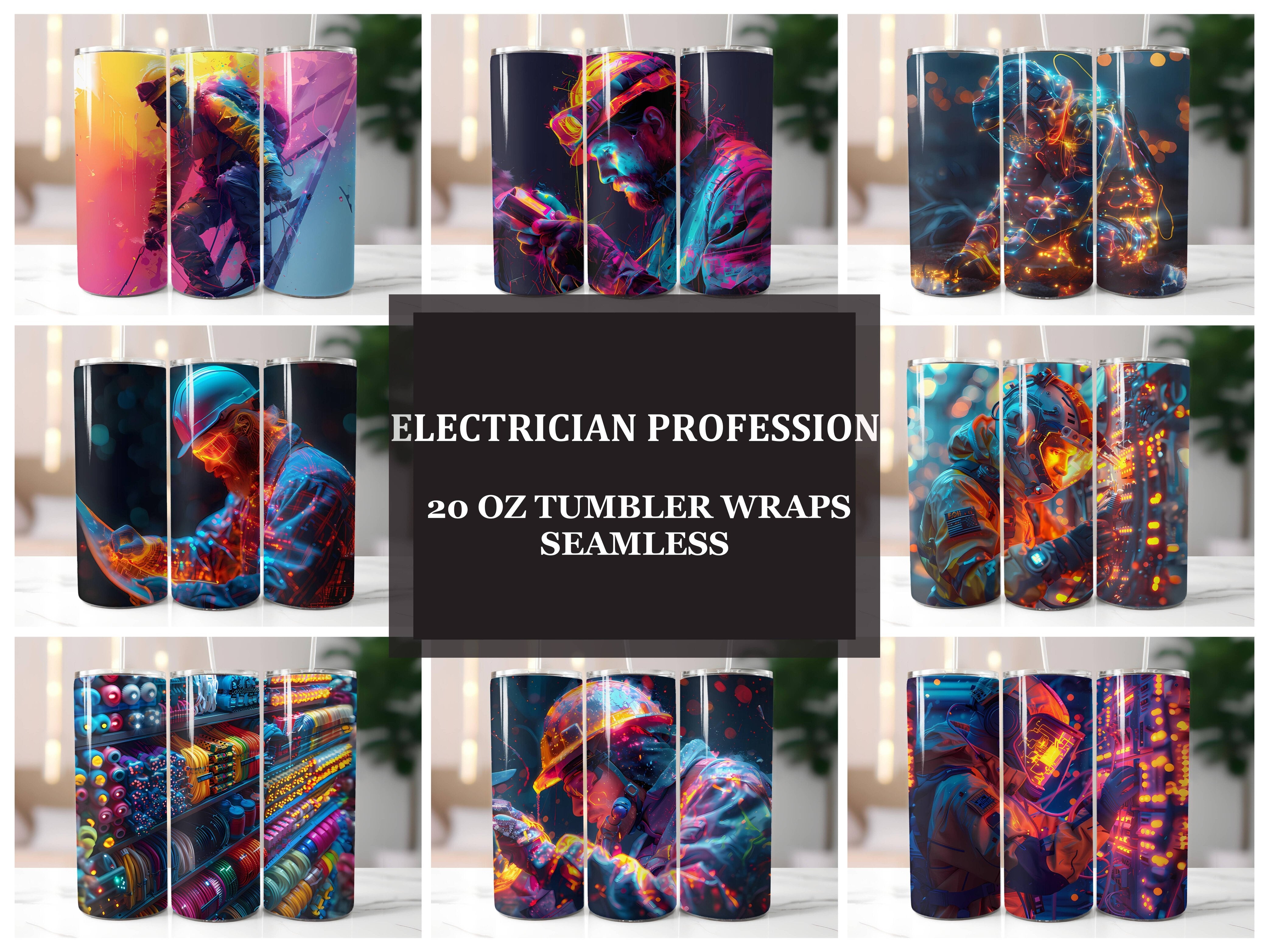 Electrician Profession 6 Tumbler Wrap - CraftNest - Digital Crafting and Art