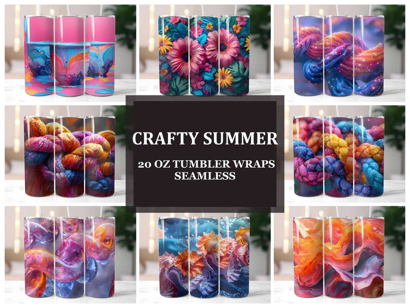 Crafty Summer 1 Tumbler Wrap - CraftNest - Digital Crafting and Art