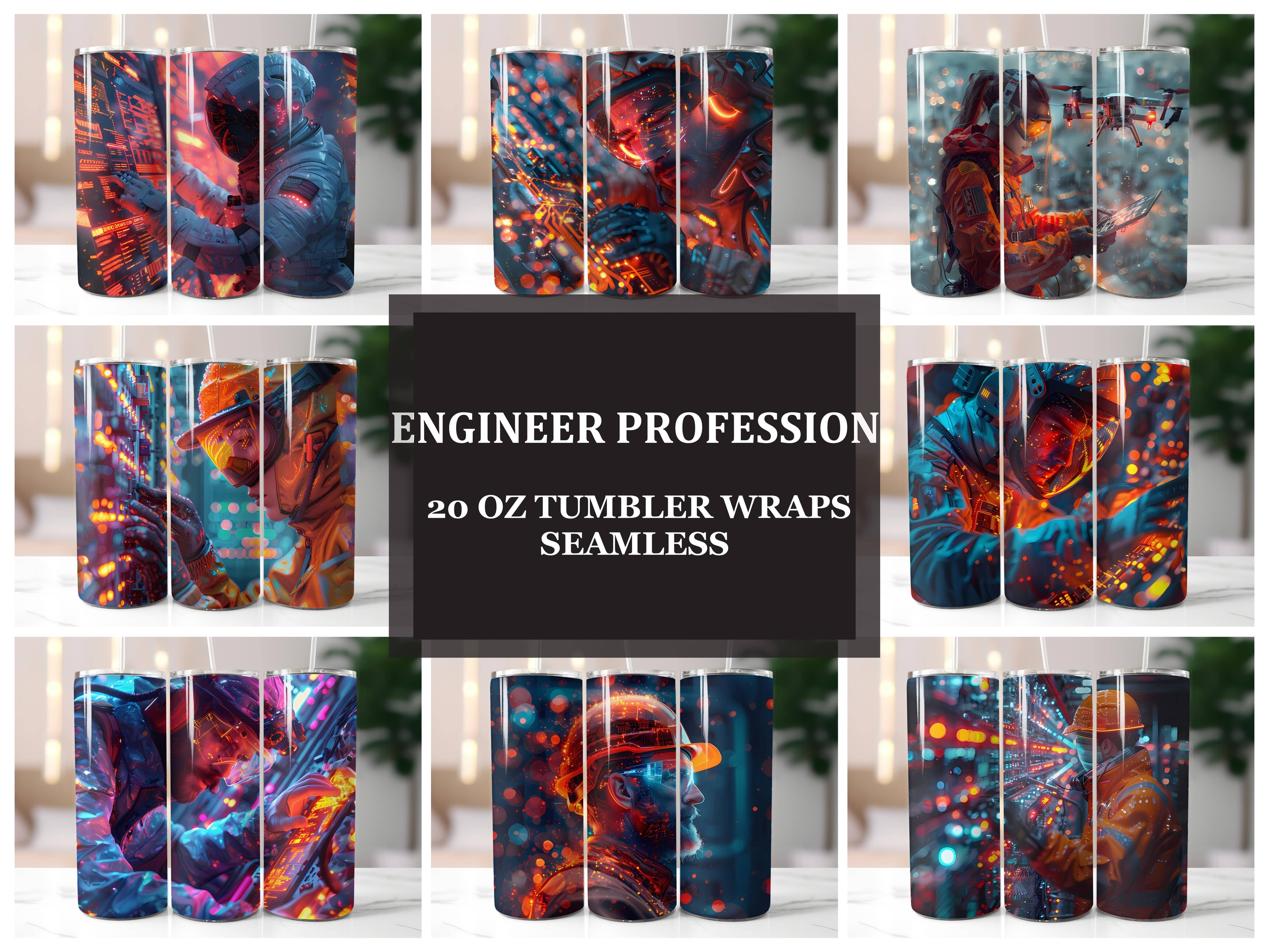 Engineer Profession 3 Tumbler Wrap - CraftNest - Digital Crafting and Art