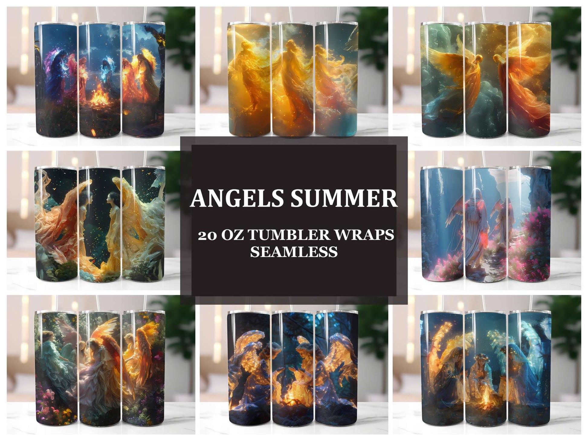 Angels Summer 2 Tumbler Wrap - CraftNest - Digital Crafting and Art