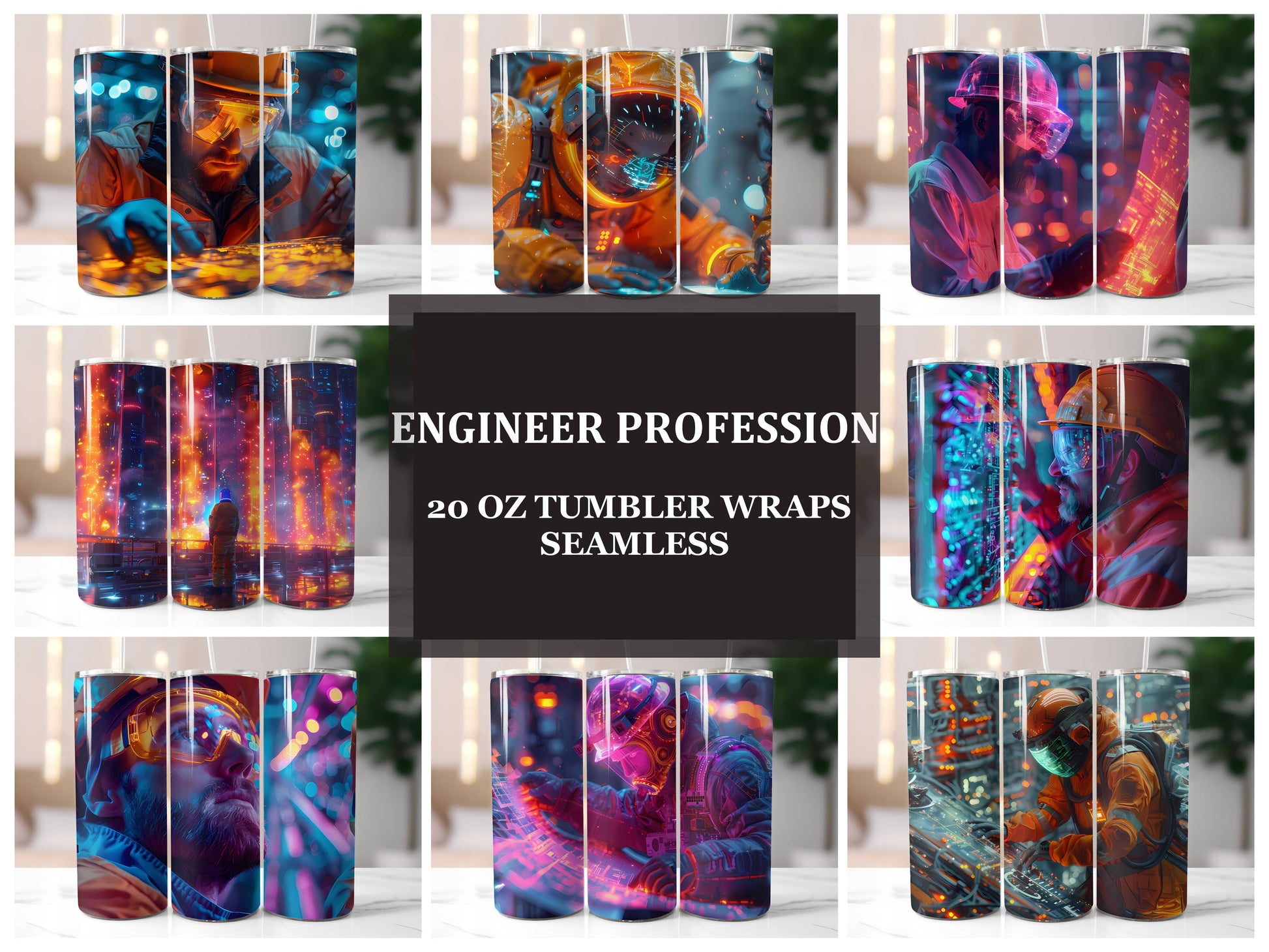 Engineer Profession 4 Tumbler Wrap - CraftNest - Digital Crafting and Art