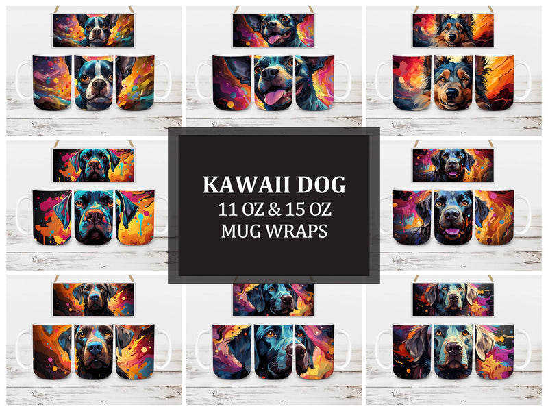 Kawaii Dog 3 Mug Wrap - CraftNest