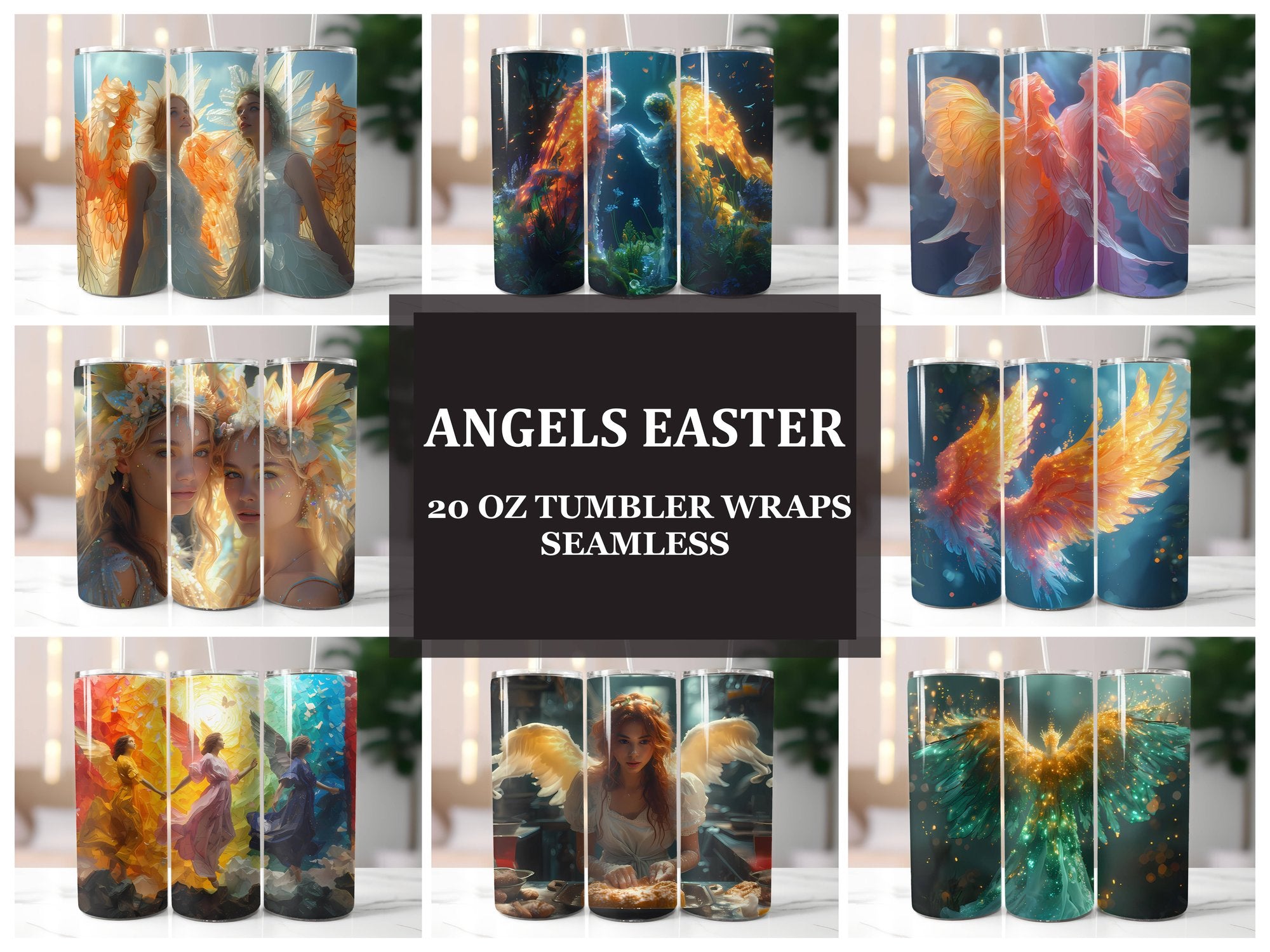 Angels Easter 3 Tumbler Wrap - CraftNest