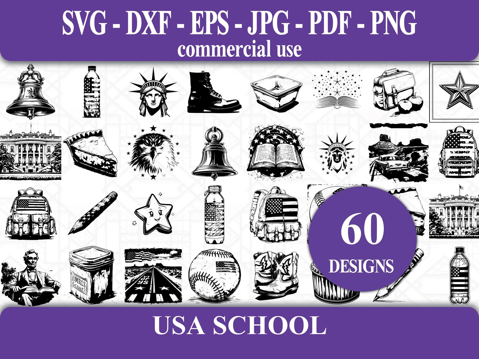 USA Back To School SVG Bundle - CraftNest - Digital Crafting and Art