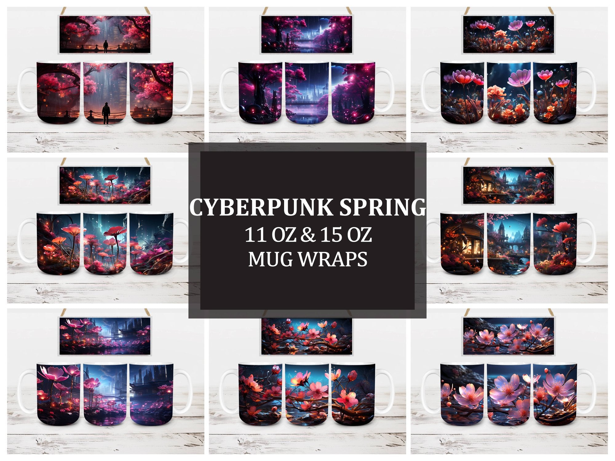 Cyberpunk Spring 3 Mug Wrap - CraftNest