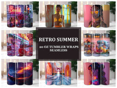 Retro Summer 1 Tumbler Wrap - CraftNest - Digital Crafting and Art