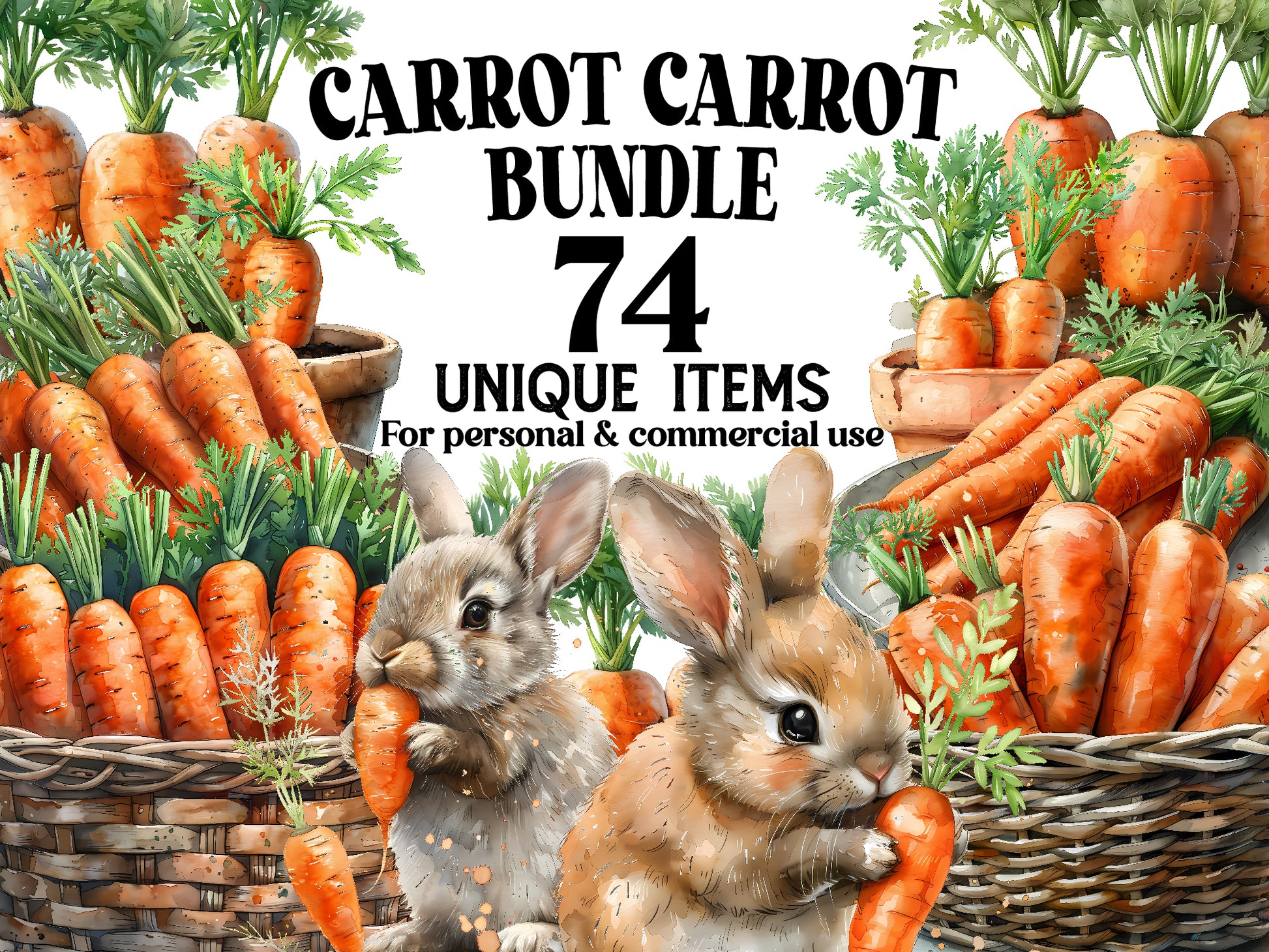 Carrot Clipart - CraftNest - Digital Crafting and Art