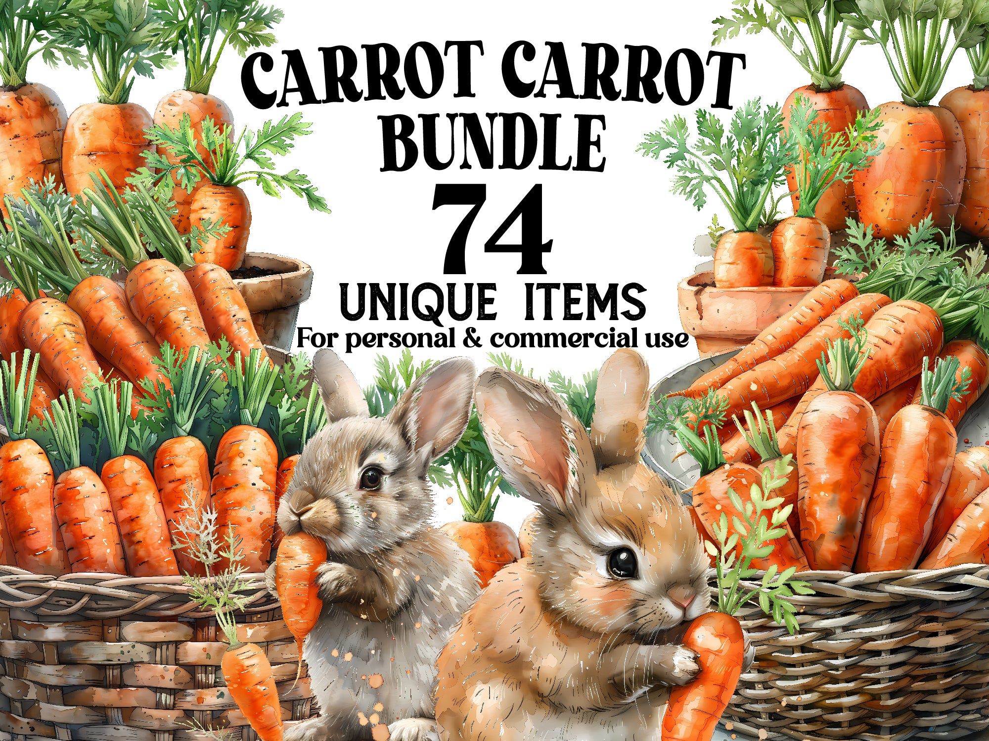 Carrot Clipart - CraftNest - Digital Crafting and Art