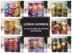 Lemon Summer 5 Tumbler Wrap - CraftNest - Digital Crafting and Art