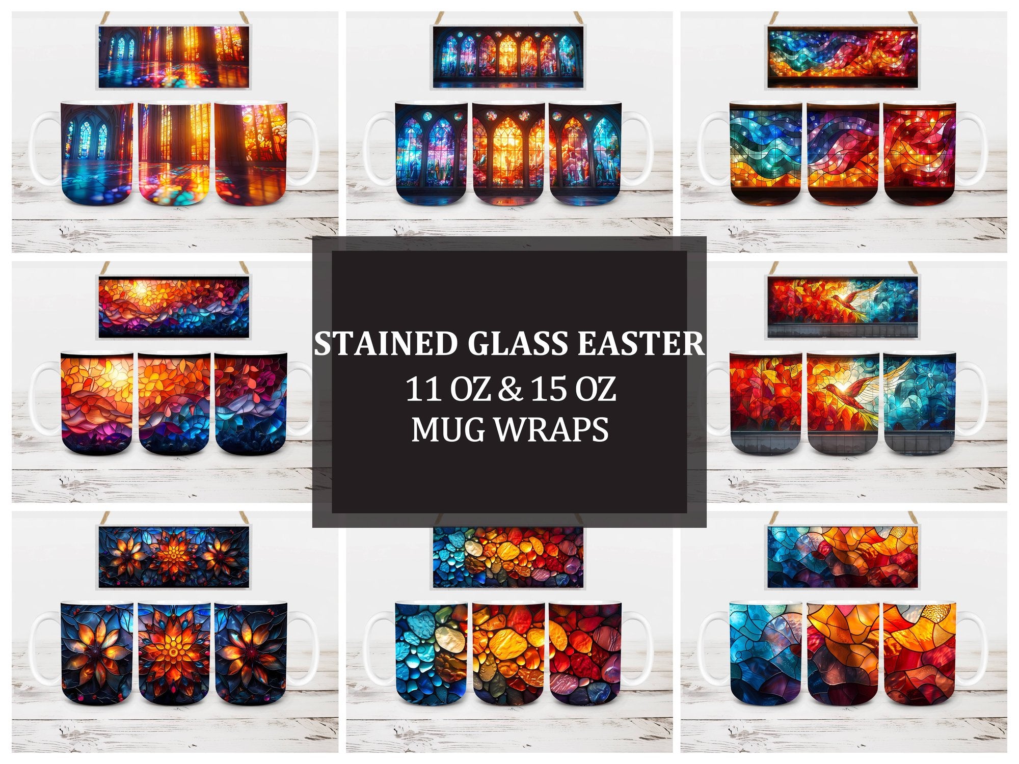 Stained Glass 1 Mug Wrap - CraftNest