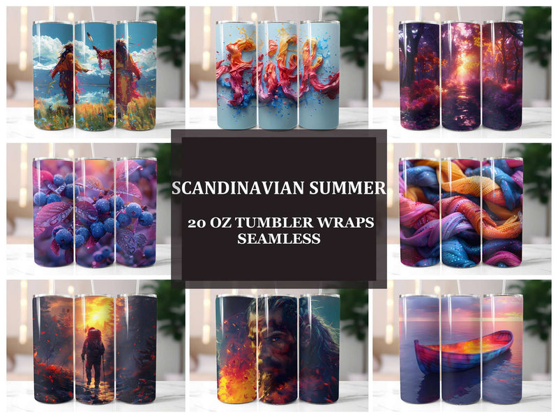 Scandinavian Summer 1 Tumbler Wrap - CraftNest - Digital Crafting and Art