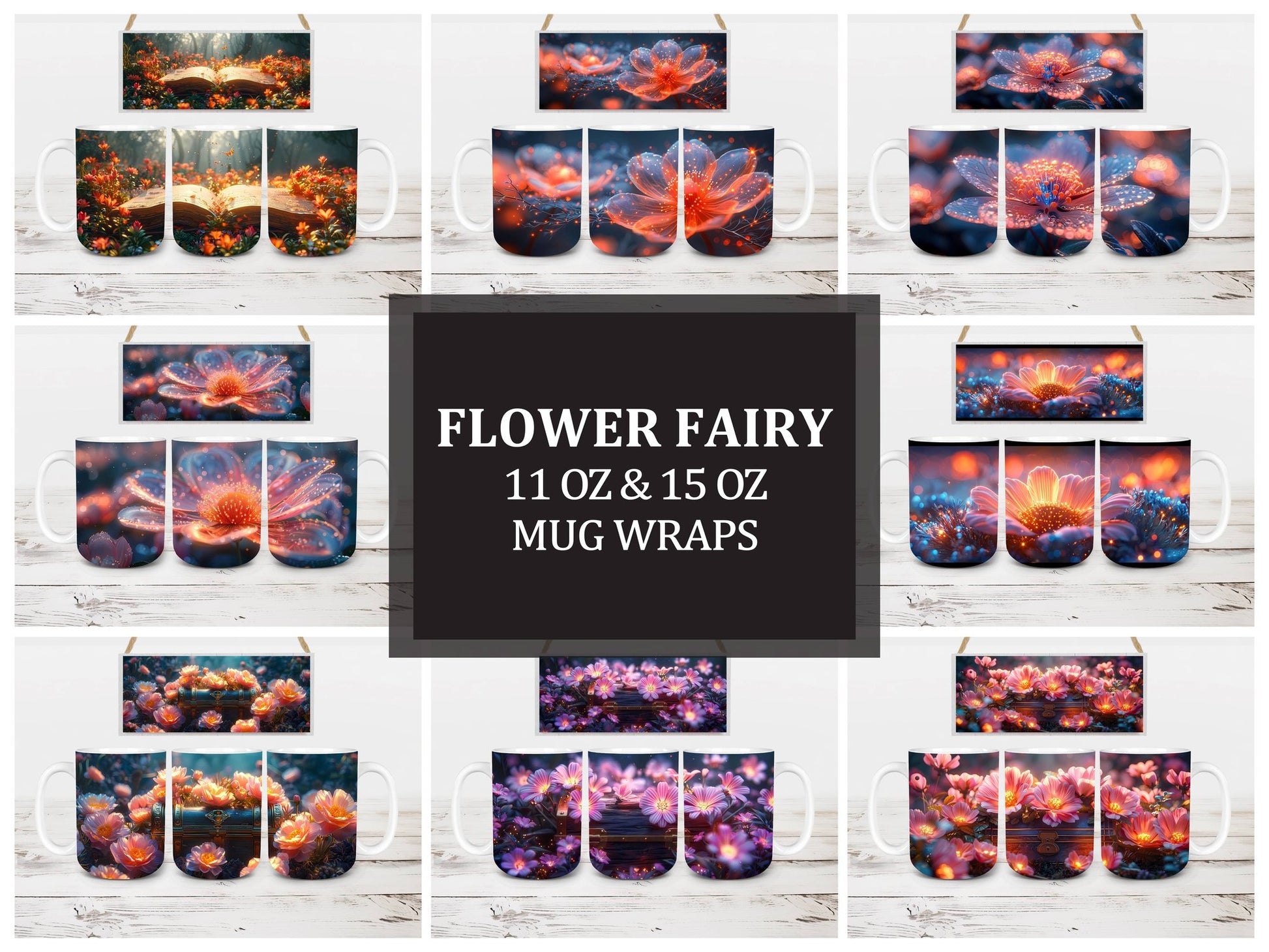 Flower Fairy 8 Mug Wrap - CraftNest