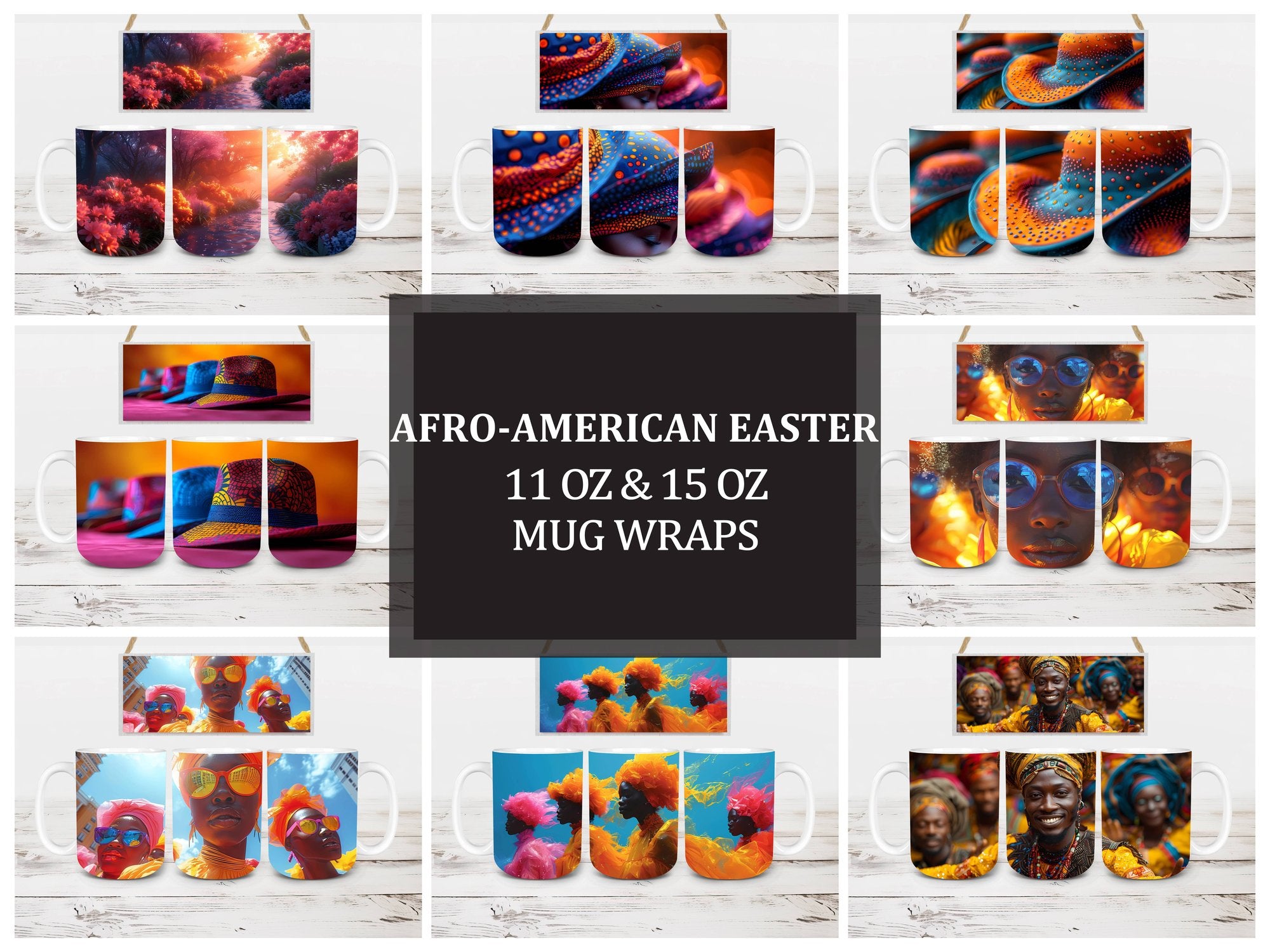 Afro-American Easter 2 Mug Wrap - CraftNest