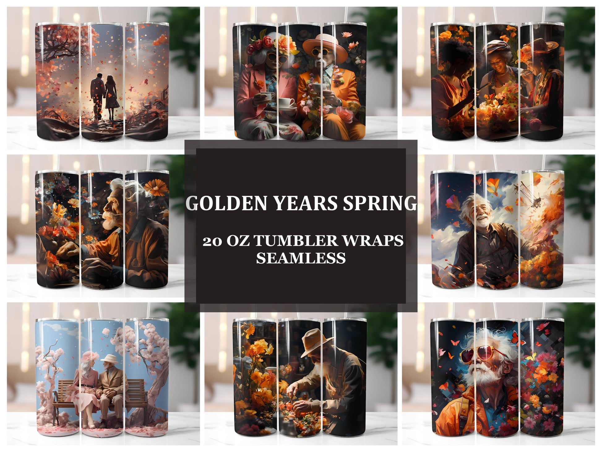 Golden Years Spring 6 Tumbler Wrap - CraftNest