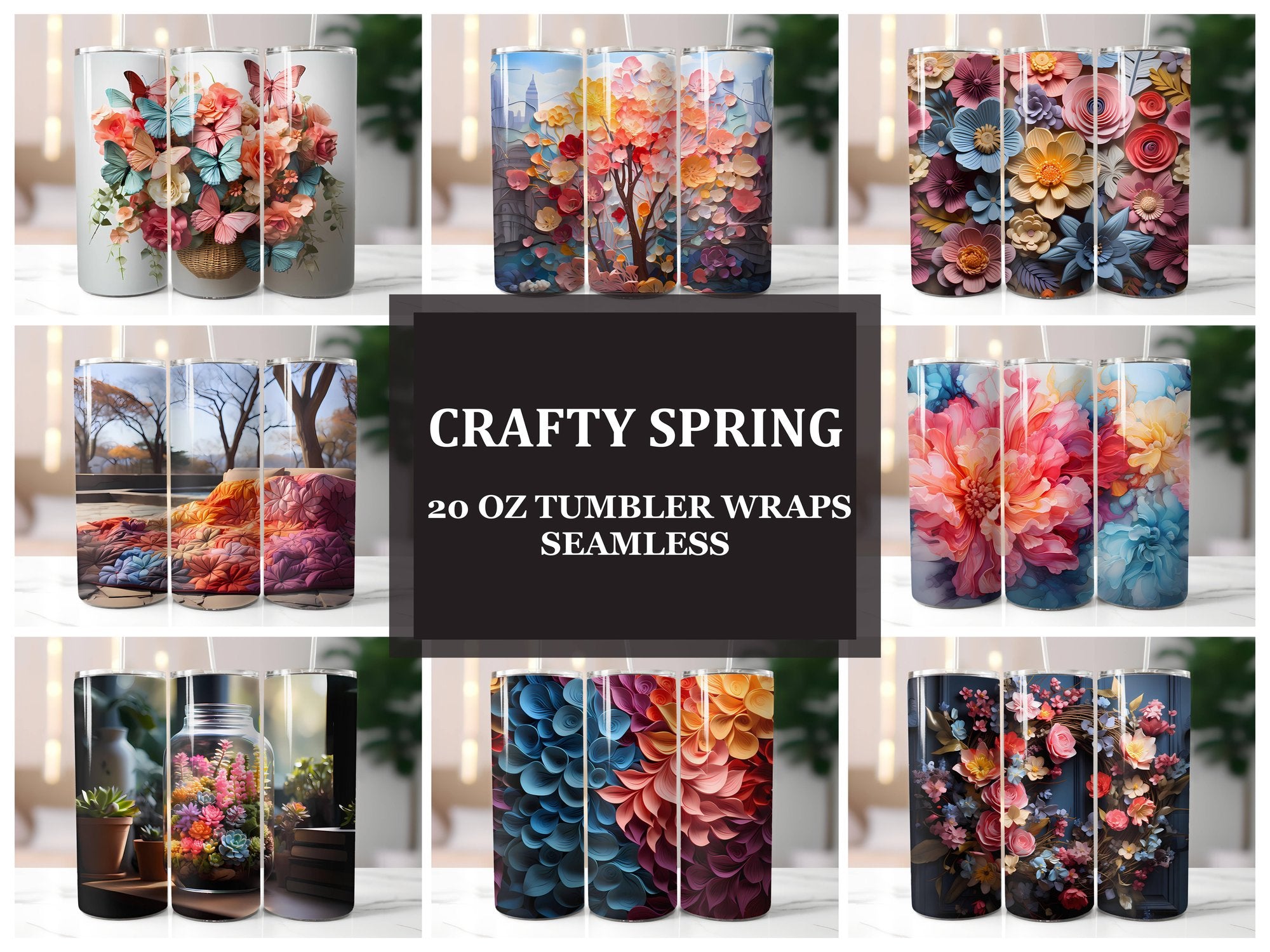 Crafty Spring 4 Tumbler Wrap - CraftNest