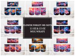 Flower Forget-Me-Nots 5 Mug Wrap - CraftNest