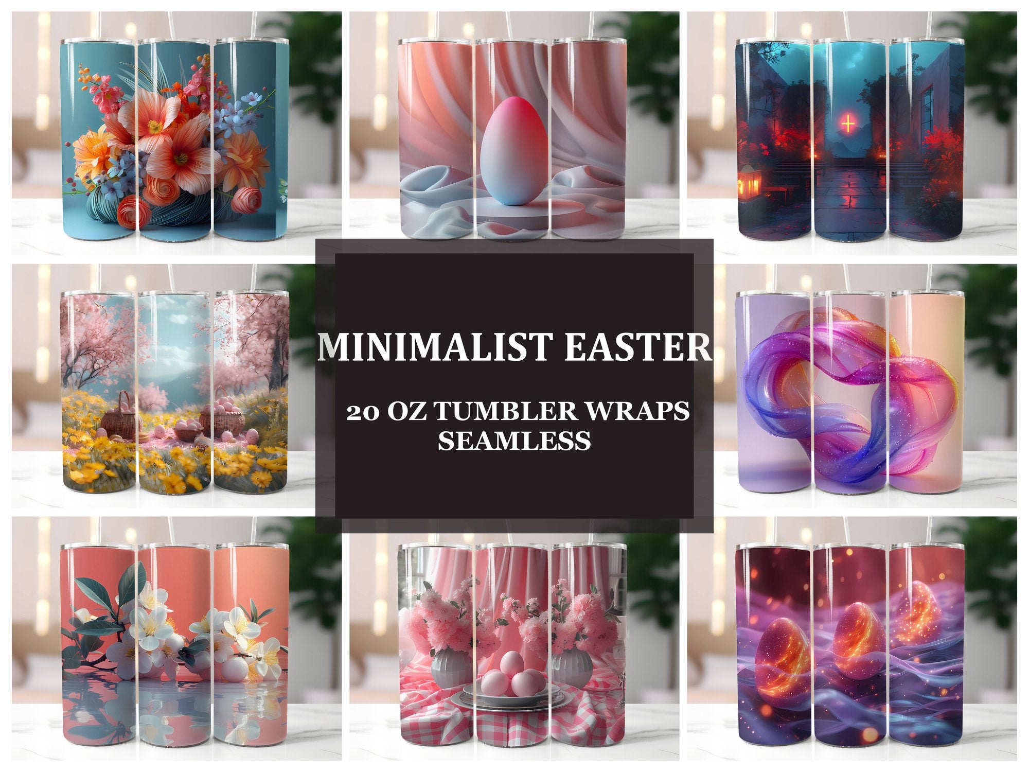 Minimalist Easter 6 Tumbler Wrap - CraftNest