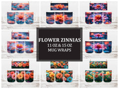 Flower Zinnias 4 Mug Wrap - CraftNest