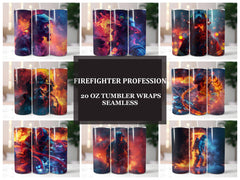 Firefighter Profession 3 Tumbler Wrap - CraftNest - Digital Crafting and Art