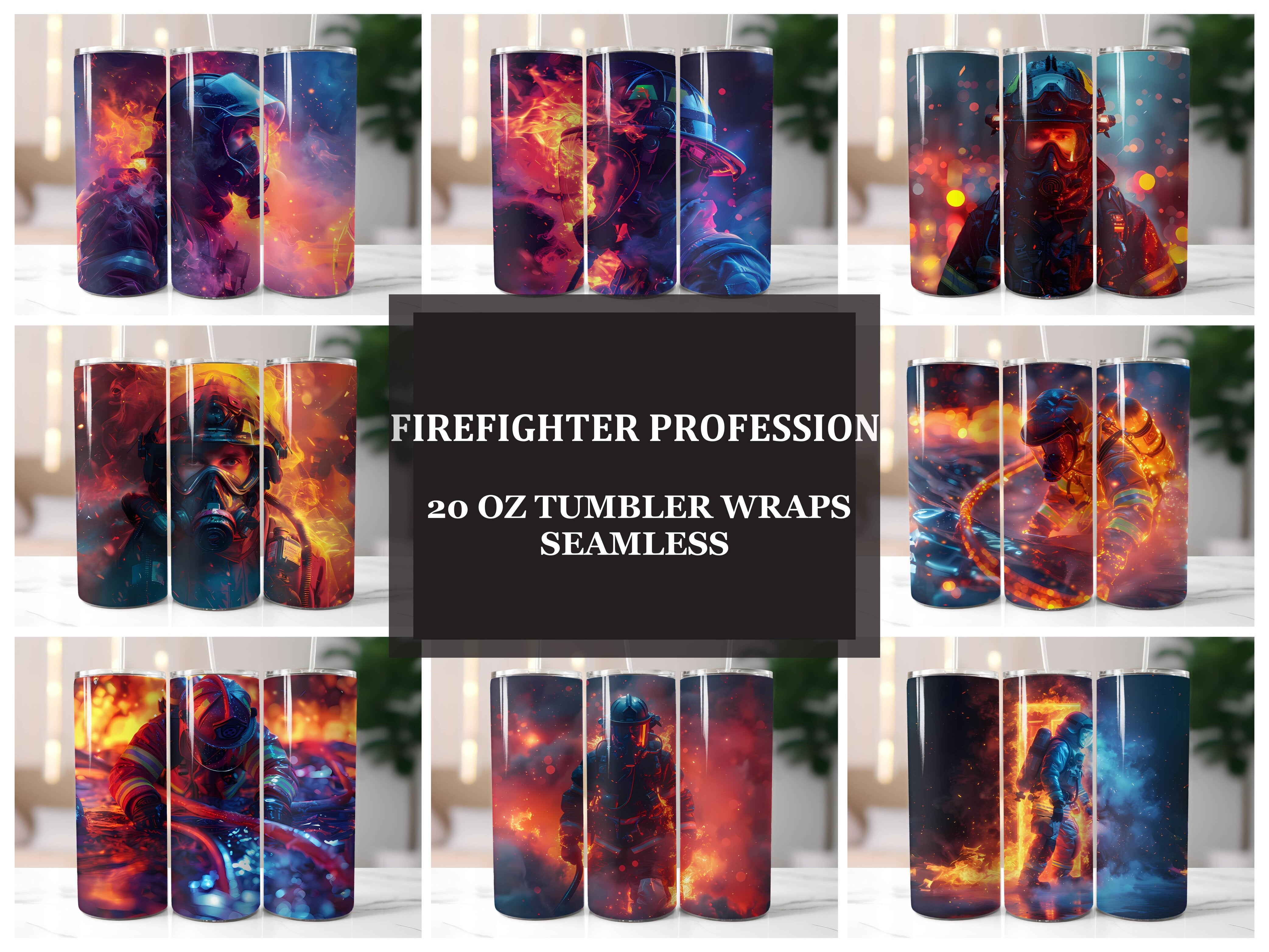Firefighter Profession 3 Tumbler Wrap
