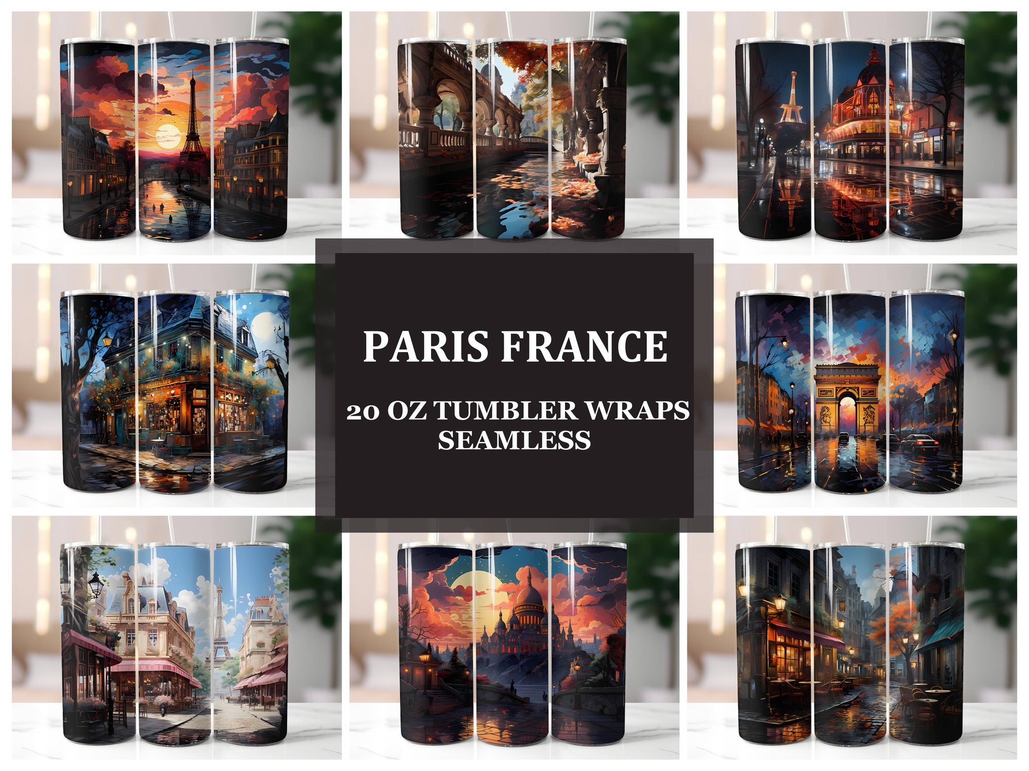 Paris France 2 Tumbler Wrap - CraftNest