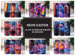 Neon Easter 3 Tumbler Wrap - CraftNest